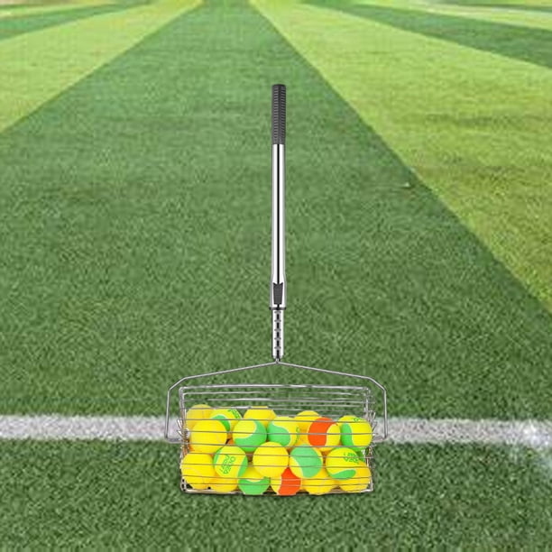 Collector de tenis Ball No se doblan sobre robusto recolector de pelota profesional de recogida sostener unas 60 bolas