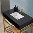 thumbnail image 4 of Nauders 36" Single Stainless Steel Vanity Console in Brushed Gold with Imperial Black Stone Countertop without Mirror, 4 of 5