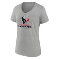 thumbnail image 2 of Women's Gray Houston Texans Logo Team Lockup V-Neck T-Shirt, 2 of 3