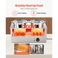 thumbnail image 4 of KFFKFF Electric Soup Warmer with Dual 6.34QT Stainless Steel Pots, Adjustable Temperature Range 86~185°F, 1200W Commercial Bain Marie for Restaurants and Buffets, 4 of 9