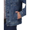 thumbnail image 2 of Wrangler - chamarra vaquera para hombre con corte vaquero occidental sin forro, Stonewash, M, 2 of 4