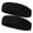Black, variant on AWASD 2PC Classic Moisture Wicking Sports Headband for Women Men Comfortable Cotton Cloth Sweatband for Women Adjustable Workout Running Yoga Headbands(Color White One Size)