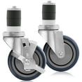 thumbnail image 3 of GRIDMANN 4 inch Caster Wheel Set for Commercial Kitchen Prep Tables, 2 Wheels with Brakes, 2 without Brakes, 3 of 4