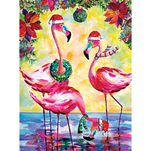 Springbok 500 Piece Festive Flamingos Jigsaw Puzzle for Adults - Made in USA