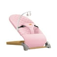 thumbnail image 2 of Greenwalnut Ergonomic Quilted  Baby Bouncer & Rocker with Removable Toy Bar, Adjustable Safety Harness , Baby Bouncinette (Pink), 2 of 4