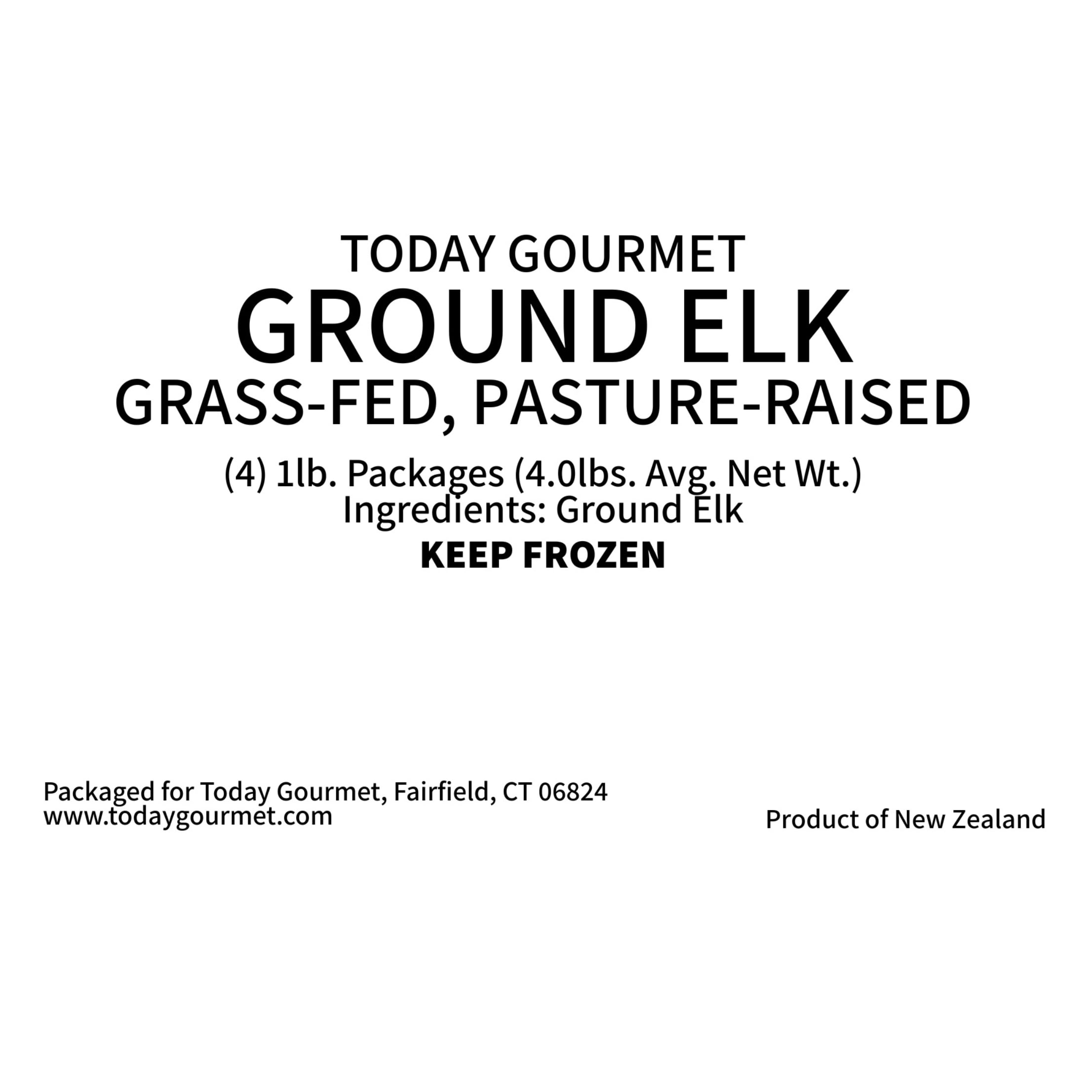 Today Gourmet Ground Elk - (4) 1lb. Packages