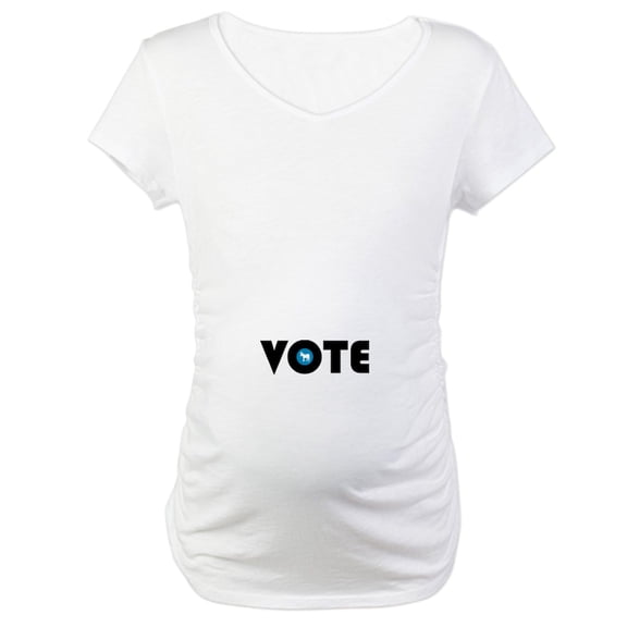 CafePress - Vote Blue Maternity T Shirt - Cotton Maternity T-shirt, Cute & Funny Pregnancy Tee