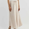 thumbnail image 6 of Annhoo Maxi Skirts for Women Drawstring High Waisted Elegant Long Skirt Trendy Loose Night out Party Skirt, 6 of 9