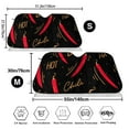 thumbnail image 3 of Haiem Hot Chili Car Windshield Sun Shade - Blocks UV Rays Sun Visor Protector, Sunshade to Keep Your Vehicle Cool, Universal Fit SUV Van Sedan-Small, 3 of 7