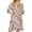 Brown(Daisy Printed), variant on Lightweight Robes for Women Zipper 3/4 Sleeve Bathrobes for Women Zip Up Front Knee Length Polka Dot Loose Fit Pajama Sleepwear with Pockets Black XXL