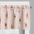 thumbnail image 5 of Ambesonne Pool Party Valance & Curtain, Girls Swimming Beach Fun, 55"x24", Pale Pink Multicolor, 5 of 7
