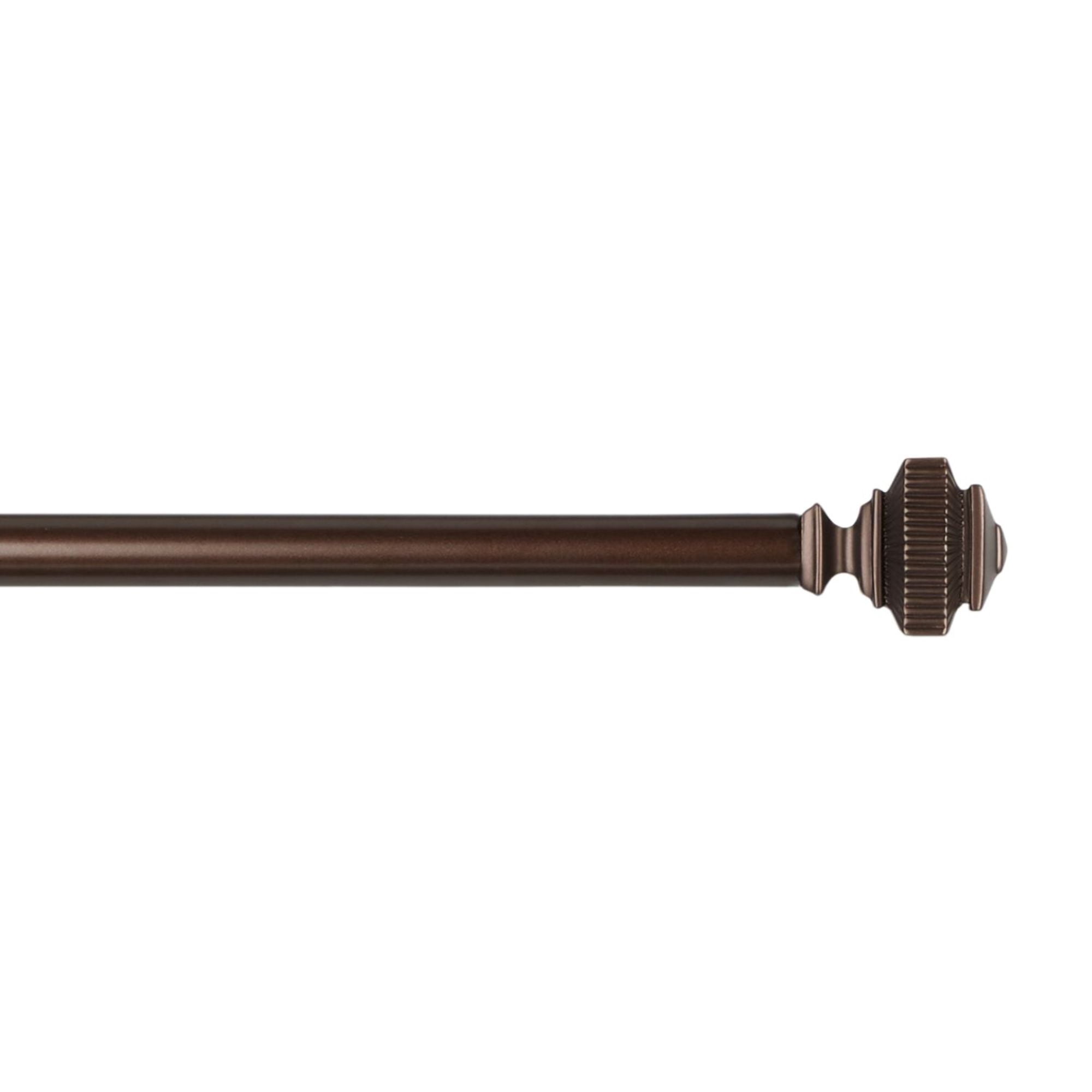 Exclusive Home Rockwell 1" Window Curtain Rod and Finial Set, Adjustable 36"-72", Oil Rubbed Bronze