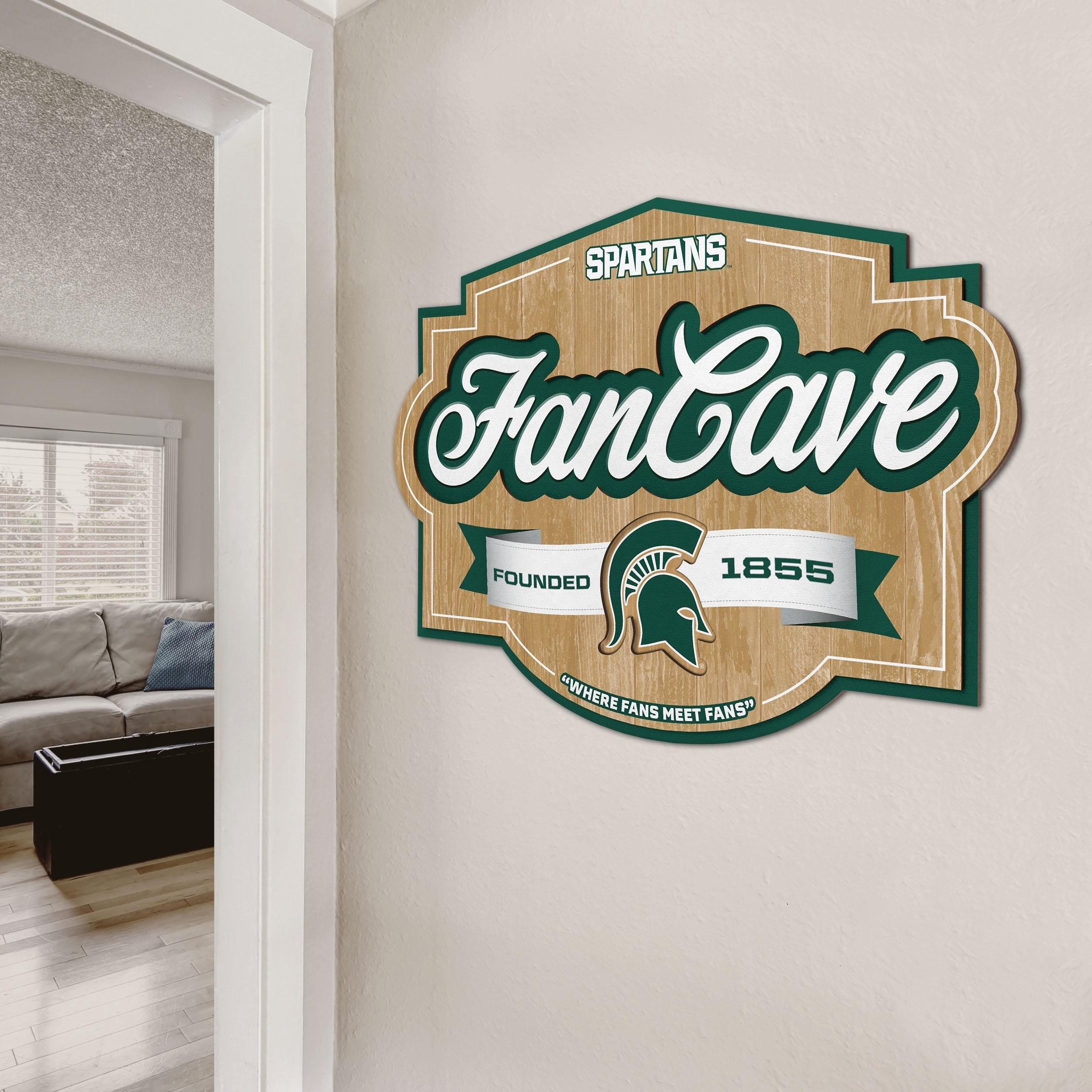 YouTheFan NCAA Michigan State Spartans Fan Cave Sign