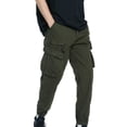 thumbnail image 1 of Puntoco Pantalones ajustados de longitud completa con bolsillos laterales y pies pequeños para hombre, 1 of 8