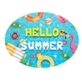 thumbnail image 7 of 25 Pack Big Summer Pool Plates,12 inch Hello Summer Large Oval Dinner Paper Plate Party Supplies for Beach Ball Pool Birthday Party, 7 of 7