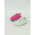 thumbnail image 5 of 2 pack of slip on sneakers: pink and white For 18 Inch Doll, 5 of 5