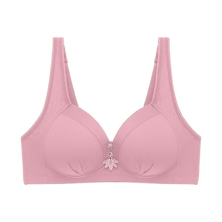 Hvot&aat Women s Balconette Bra Wireless Seamless Push Padded Up Bras Back Buckle Underarm-smoothing Everyday Underwear