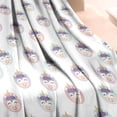 thumbnail image 3 of White Cartoon Unicorn Face Pattern Blanket,Comfortable Soft Flannel Throw Blanket,All Season,Warm Lightweight Blankets for Sofa Bed Couch Living Room Chair,30"x40", 3 of 4