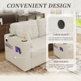 thumbnail image 5 of 68" Chenille Two Seater Couch, Living Room Loveseat with Usb Charging, Upholstered Loveseat with Storage for Living Room, Beige, 5 of 9