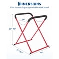 thumbnail image 3 of Établi Pliant Portable Robuste - Support d'Aile et Pare-Chocs Réglable de 750 lb pour Garage, Atelier et Réparation Automobile, Rembourré et Enduit de Poudre avec Pieds en Caoutchouc, 3 of 7