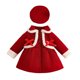 thumbnail image 1 of Vestido de manga larga con cuello redondo para niña, otoño y primavera, Navidad, manga larga, cuello con parches de pelusa, bonito vestido de princesa con lazo, vestido de poliéster para niña., 1 of 8