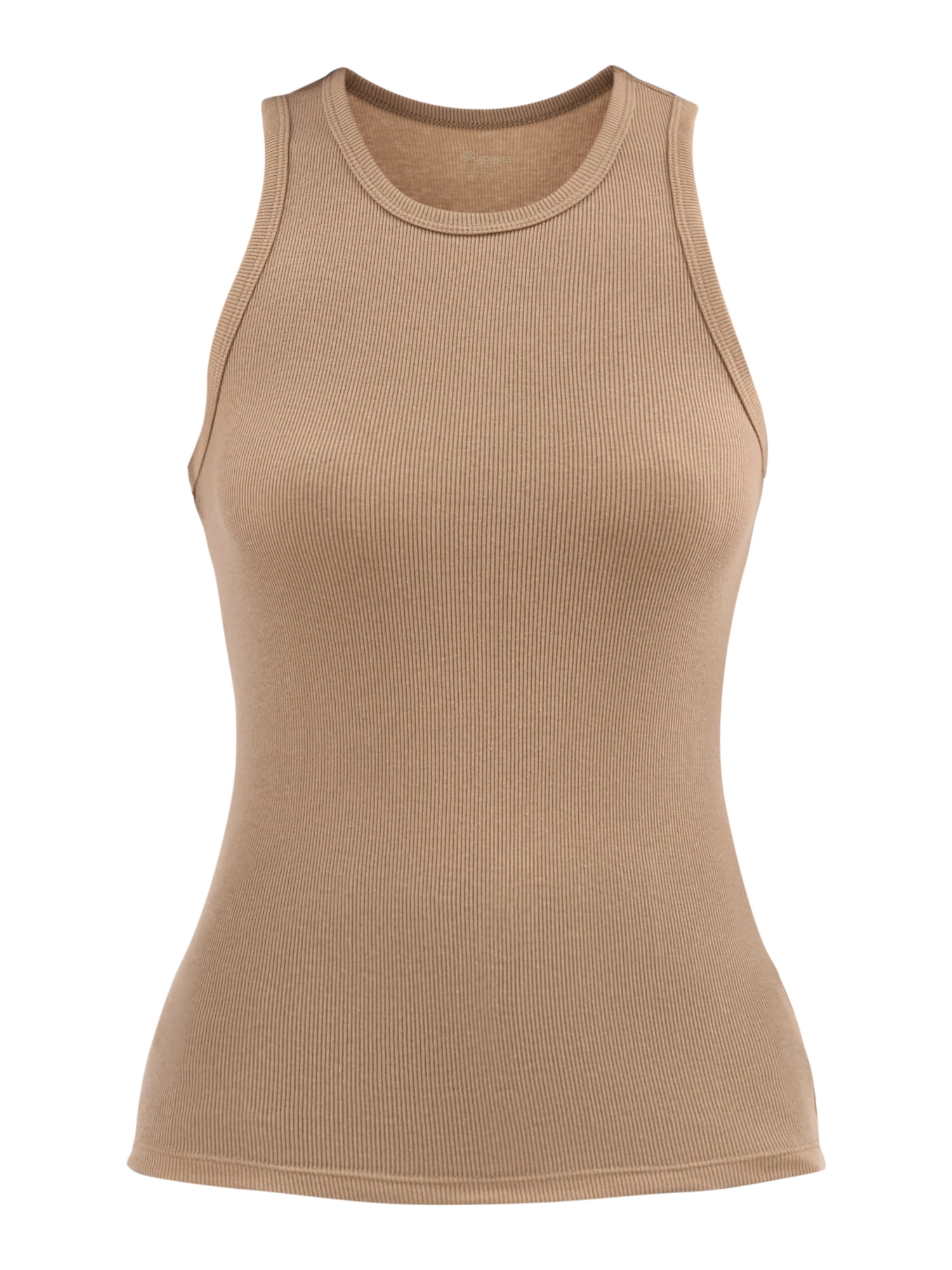 No Boundaries Ribbed High Neck Tank Top, Women's