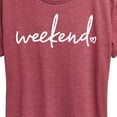 thumbnail image 3 of Instant Message - Weekend Heart - Women's Short Sleeve Graphic T-Shirt, 3 of 6