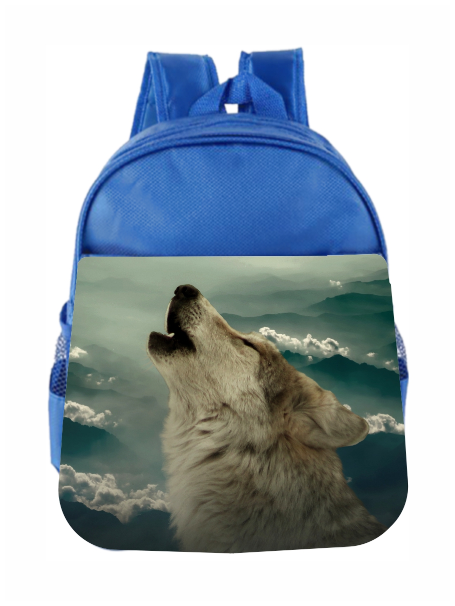 Preschool Backpack Animals Wolf in the Clouds Kids Backpack Toddler