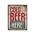 thumbnail image 1 of "Cold Beer Here " Wooden Sign, 1 of 1