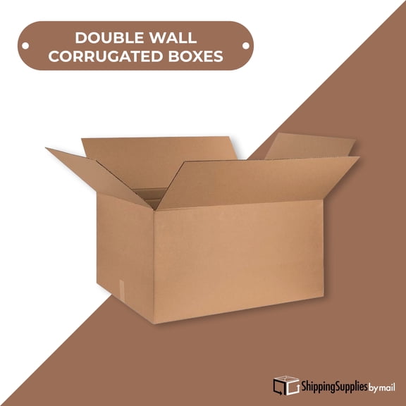 SSBM 14" x 14" x 14" Kraft 500#/ECT-71 Double Wall Corrugated Heavy-Duty Boxes Shipping Packing 15/BUNDLE