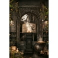 thumbnail image 2 of YUSDECOR 5x7ft Halloween Backdrops Photography Window Book Pumpkin Contryard No Winkle Photo Booth Props, 2 of 3