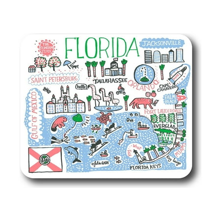 UPC: 0731969977996 | OTM Essentials Artist Series: Julia Gash Florida Non-Skid Mouse Pad Multicolor (OP-MH-JG1-055)