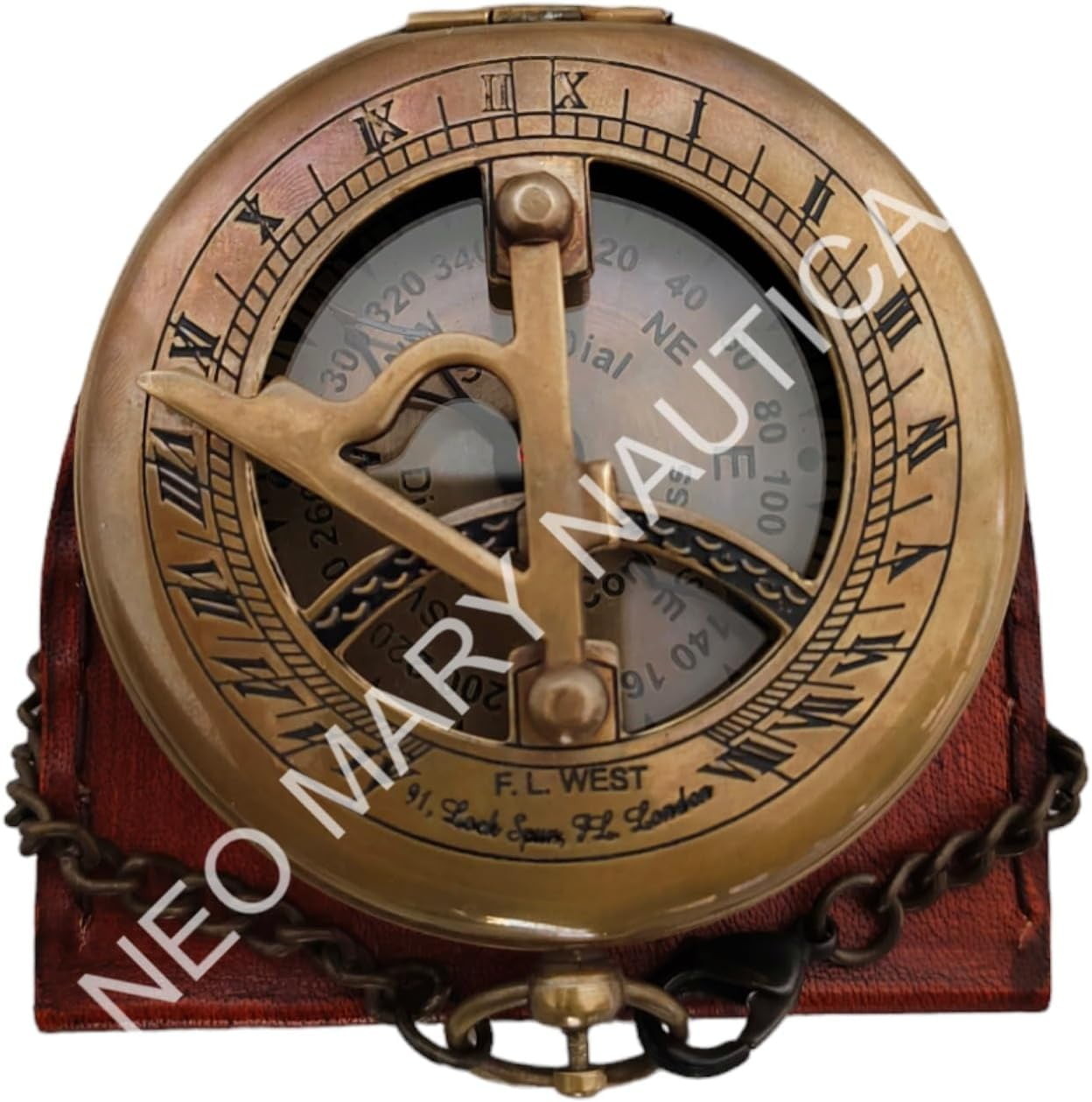 to My Son Compass Personalized Sundial Compass with Leather Case/Gift for SonUnique Gift for Men Beautiful Handmade Sundial Clock Sun Clock Steampunk Clock for Him Antique Decor, Directional Magnetic
