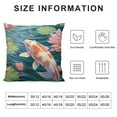 thumbnail image 5 of Pink for Kids Boys Girls Teens Toddler Water Lily Cushion Case Nutrue Theme Decorative Pillowcase Koi Fish Home Decor, 5 of 5
