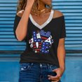 thumbnail image 1 of Fiudx Ropa de Mujer Blusa de Manga Corta con Hombros Descubiertos y Estampado Informal para Mujer a La Moda, 1 of 4
