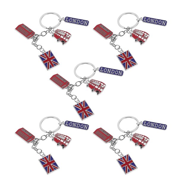 Nestingho 5Ud Llavero Londres Souvenir Reino Unido Colores Multiples Para Decoracion