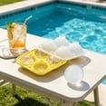 thumbnail image 4 of Linnome Golf Ice Cube Tray Silicone 4 Cavity Mold Set with Funnel for Whiskey Cocktail Drinks Yellow, 4 of 5