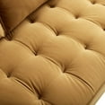 thumbnail image 3 of Modway Valour Causeuse Moderne en Velours de Performance, Brun Cognac/noyer, 3 of 9