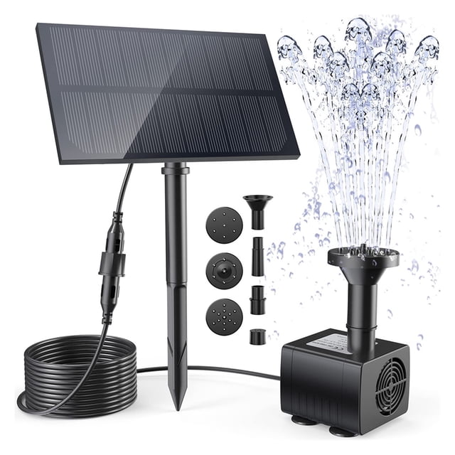 Solar Fountain Water Pump Kit Solar Powered Water Fountain With Stake For Outdoor Bird Bath, Pond, Pool, Garden, Fish Tank,Yard ,Easy to Use