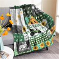 thumbnail image 4 of Kainsy Just a Boy Who Loves Tractors Blanket Green Tractor Throw Blankets for Boys Kids Farm Truck Blanket Warm Lightweight Flannel Fleece Blanket for All Season Couch Sofa(40"x50"), 4 of 8