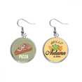 thumbnail image 1 of Rebanada de Pizza Italia mar alimentos Pendiente del lóbulo de la joyería del pendiente de la hoja del otoño Unbranded M, 1 of 3