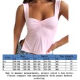 thumbnail image 2 of Chaleco sin mangas de verano Casual plisado Sling Crop Tops Ropa femenina (Rosa XS) FLhrweasw Para estrenar, 2 of 9