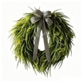 thumbnail image 2 of Bcylexb Spring Summer Wreaths for Front Door, 19.7" Greenery Door Wreaths Faux Fern Leaves Wreaths with Bow for Outdoor Porch Wall Decor, 2 of 7