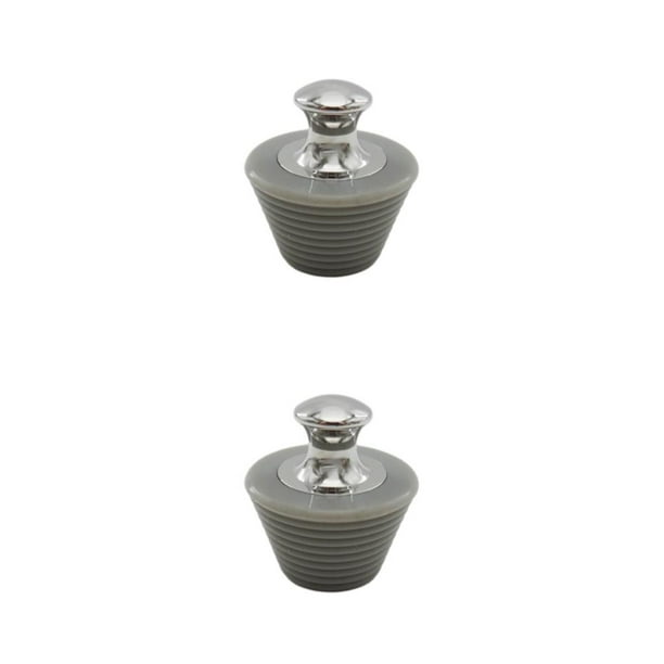 Toystoory Silicón del enchufe de la bañera del amplio del gel de sílice con la manija durable del acero inoxidable para la bañera Type1 NO1