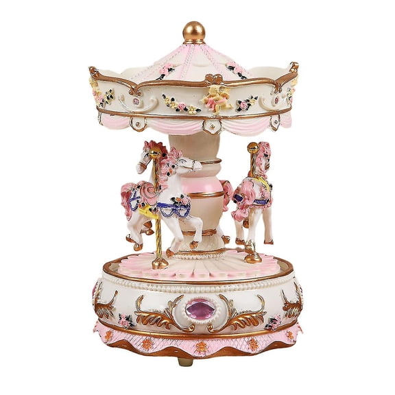 Gift Wrapped Carousel Horse Music Box Color Changing Led Lights Musical Unicorn For Girls Women Mom Kids Baby Daughter Granddaughter Christmas Mothers
