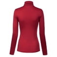 thumbnail image 4 of MixMatchy Women's Long Sleeve Turtleneck Lightweight Pullover Slim Fit Top, 4 of 4