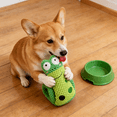 thumbnail image 5 of Soft Squeaky Crocodile Dog Toy | Interactive Plush Toy for Small/Medium Dogs & Puppies, Tug-of-War & Mental Stimulation,Dark Green 7, 5 of 5