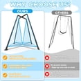 thumbnail image 5 of X-Shaped Hammock Chair Stand with Swing Chair, Hanging Tree Tent with Swing Stand for Indoor Outdoor, 330lbs Weight Capacity, Blue, 5 of 8