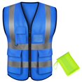 thumbnail image 1 of GOGO High Visibility Breathable Safety Vest Reflective Uniform Vest with Carry Bag-Blue-2XL, 1 of 8
