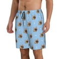 thumbnail image 2 of Fuzoiu Brown French Bulldog Print Men's Beach Shorts,Men's Swim Trunks,Quick Dry Board Shorts with Pockets,Men's Bathing Suits for Surfing, Running, and Casual Wear-3X-Large, 2 of 6